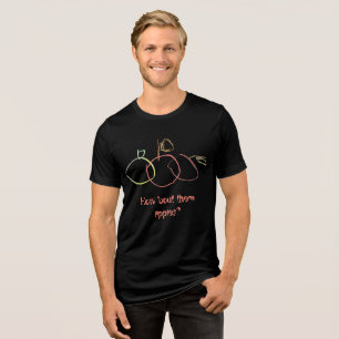 apples chalk drawing Tri-Blend shirt