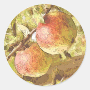 APPLES CLASSIC ROUND STICKER