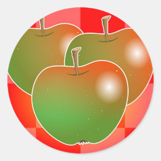 Apples Classic Round Sticker