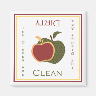 Apples Clean or Dirty Dishwasher Magnet