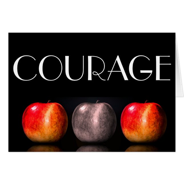 Apples "COURAGE" Greeting Card (Front Horizontal)