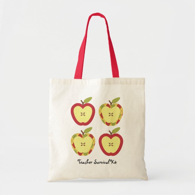 Apples Customisable Text Tote Bag (Front)