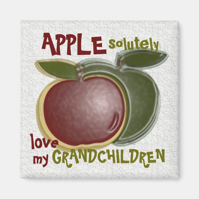 Apples Fruit Love my Grandchildren Magnet (Front)
