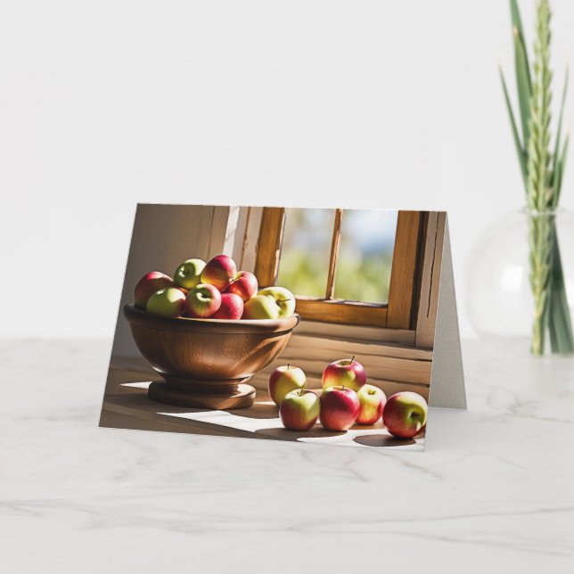 Apples In A Bowl Birthday Card (Front)