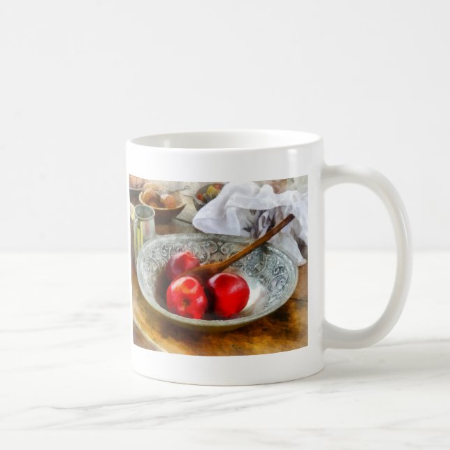 Apples in a Silver Bowl Coffee Mug (Right)