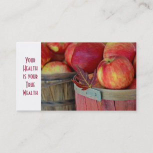 Apples in basket business card