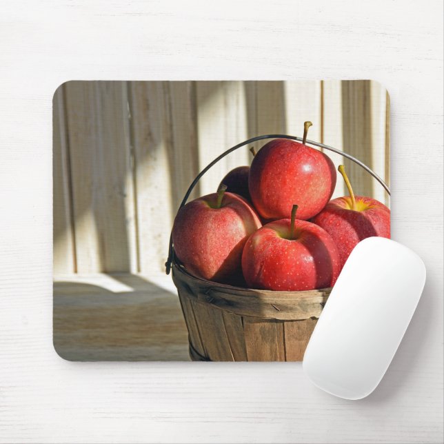 Apples in Bushel Basket Mouse Mat (With Mouse)