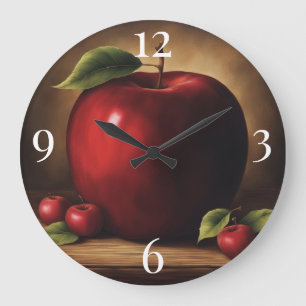 Apples Large Clock