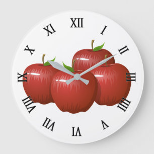 Apples Large Clock