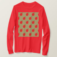 Apples Long Sleeve T-Shirt (Sage Green & Red)