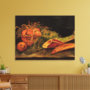 Apples, Meat and a Roll by Vincent van Gogh Canvas Print