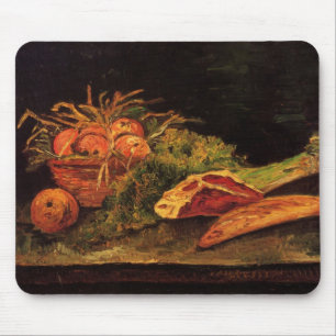 Apples, Meat and a Roll by Vincent van Gogh Mouse Mat