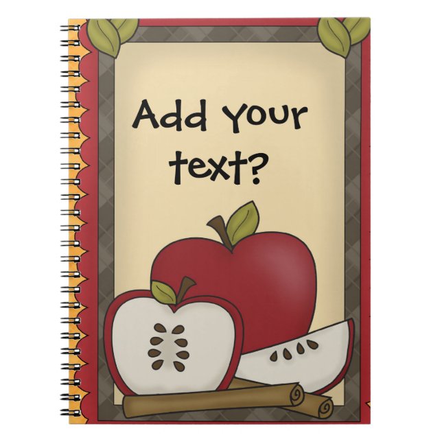 Apples Notes or Appointments Spiral Notebook (Front)