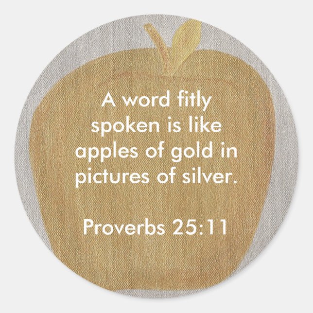 Apples of gold in pictures of silver, stickers (Front)