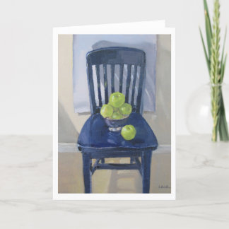 Apples on a Blue Chair Art Card