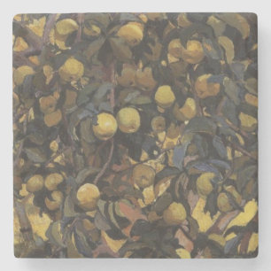 Apples on the Branches of Trees (by Serebriakova) Stone Coaster
