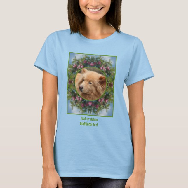 Apples On Tree Frame Create Your Own Photo T-Shirt (Front)