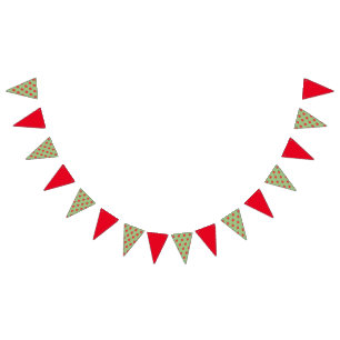 Apples Party Banner (Sage Green & Red)