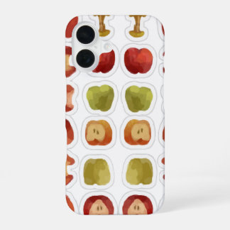apples pattern bitten apple rotten iPhone 16 case