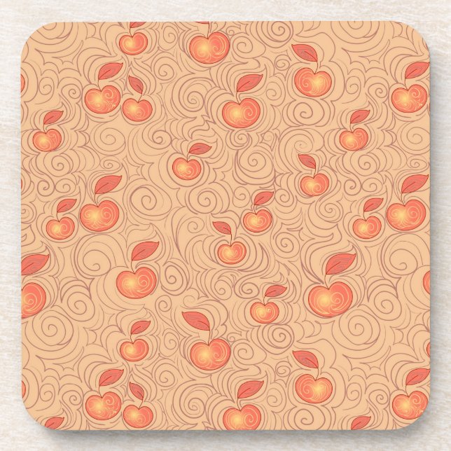 Apples Pattern Coaster (Front)