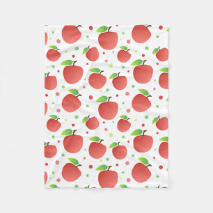 Apples pattern fleece blanket