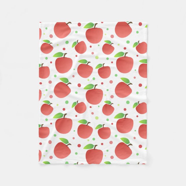Apples pattern fleece blanket (Front)
