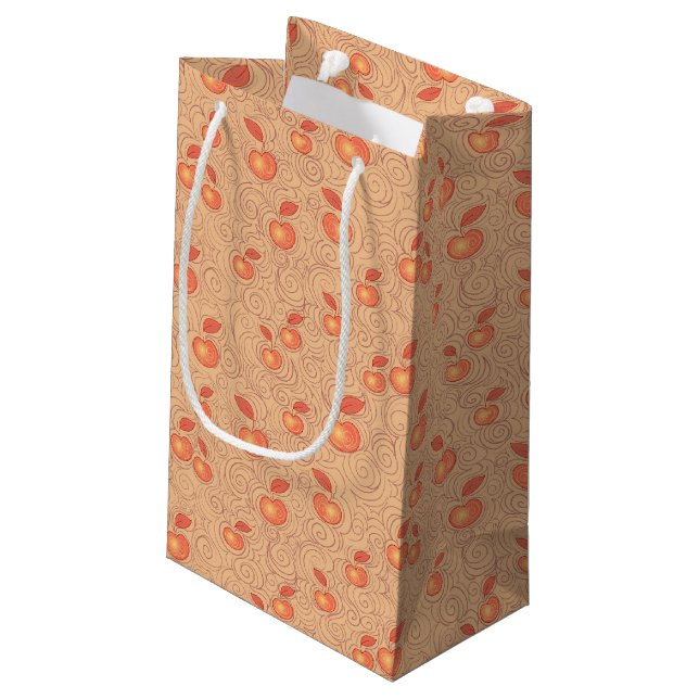 Apples Pattern Small Gift Bag (Back Angled)