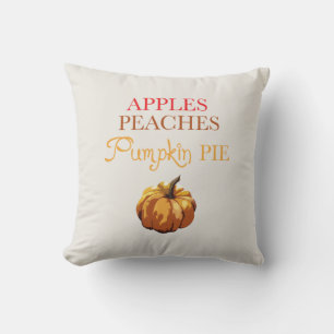Apples Peaches Pumpkin Pie Throw Pillow