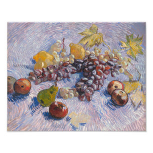 Apples, Pears, Lemons and Grapes Vintage Artwork Photo Print