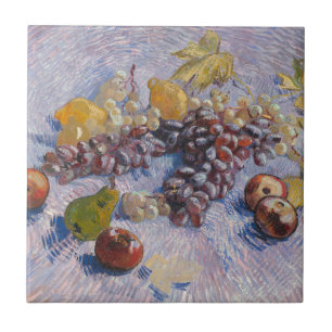Apples, Pears, Lemons and Grapes   Vintage Artwork Tile
