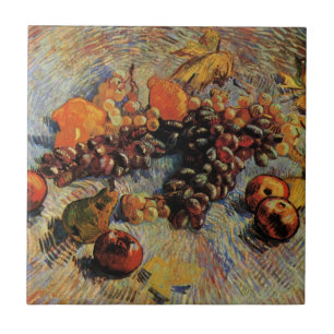 Apples, Pears, Lemons, Grapes by Vincent van Gogh Tile
