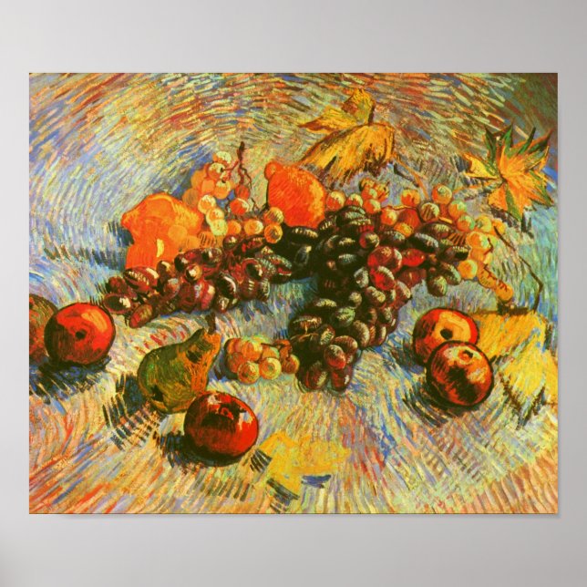 Apples Pears Lemons & Grapes Van Gogh Fine Art Poster (Front)