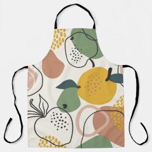 Apples Pears: Vintage Hand-Drawn Pattern. Apron