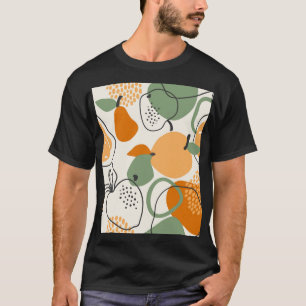 Apples, pears: vintage seamless pattern. T-Shirt