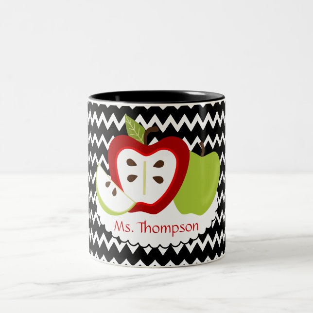 Apples Personalised Teacher Mug (Center)