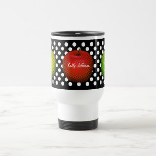 Apples & Polka Dots Teacher's Travel Mug
