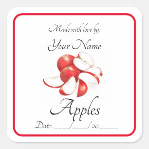 Apples Preserves Stickers and Labels Editable