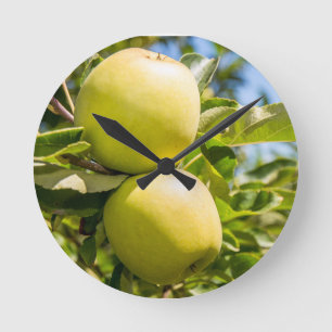 Apples Round Clock
