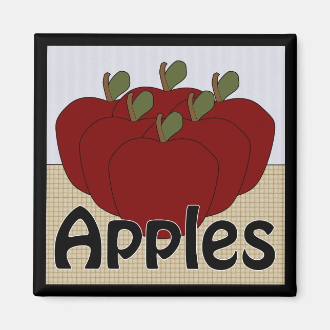 Apples Series 2 Square Magnet (Front)