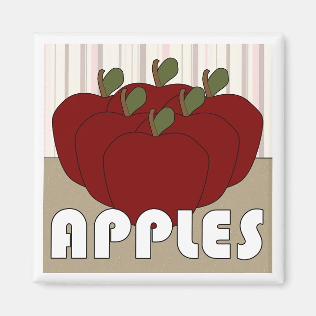 Apples Series 3 Square Magnet (Front)