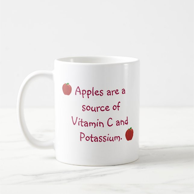 Apples Source of Vitamin C, Potassium Mugs (Left)