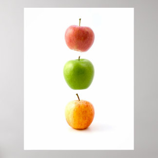 Apples The Forbidden Floating Fruit Art Poster