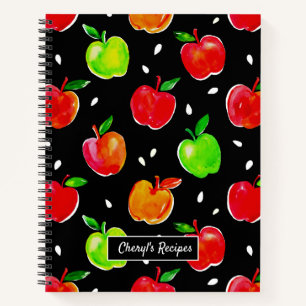 Apples Watercolor Pattern Notebook