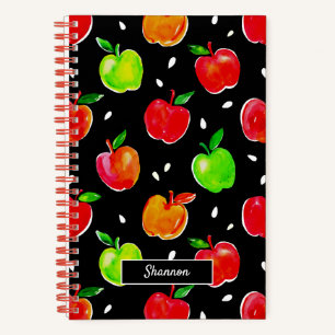 Apples Watercolor Pattern Notebook