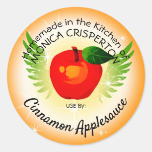 Applesauce apple personalised fruit canning label