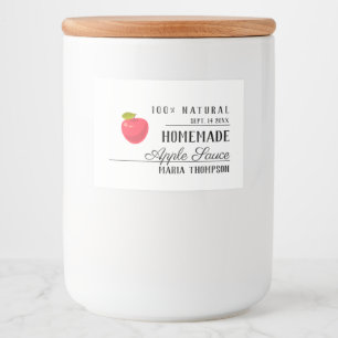 Applesauce Homemade Modern Typography Preserves Food Label