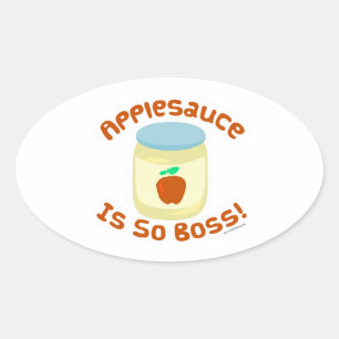 Applesauce is so Boss! Oval Sticker