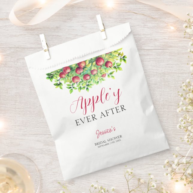 Appley Ever After Apple Fall Bridal Shower  Favour Bags (Clipped)