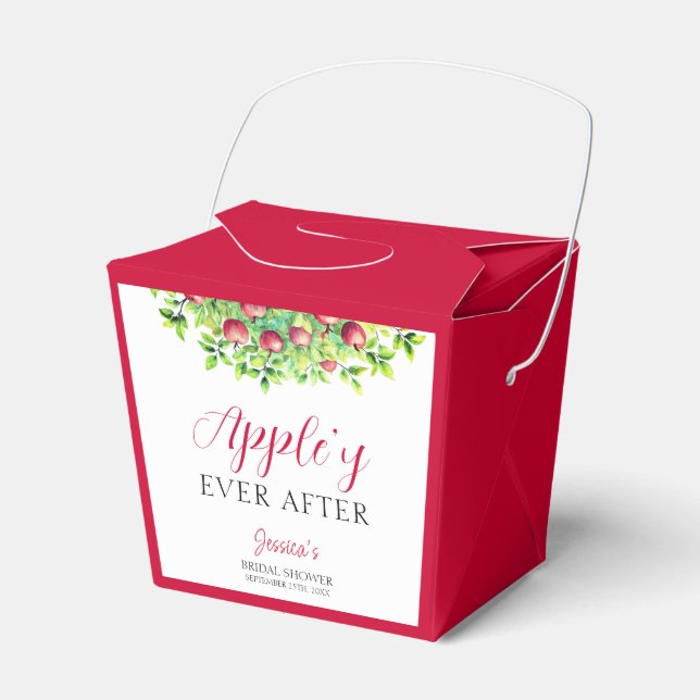 Appley Ever After Apple Fall Bridal Shower  Favour Box (Front Side)