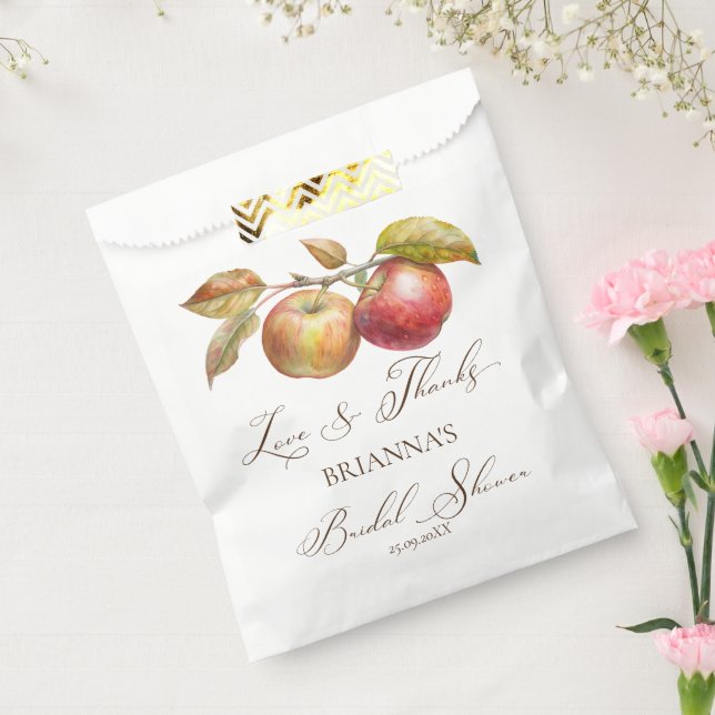Appley ever after apple fall bridal shower favour favour bags (Sealed)